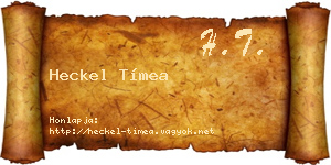 Heckel Tímea névjegykártya