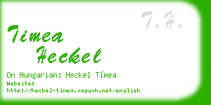 timea heckel business card